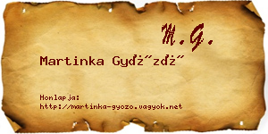 Martinka Győző névjegykártya
